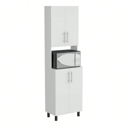 Kitchen Pantry, 4 Doors, 4 Shelves