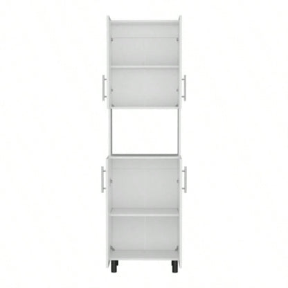 Kitchen Pantry, 4 Doors, 4 Shelves