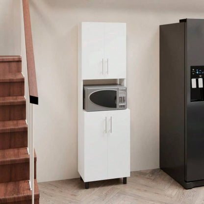 Kitchen Pantry, 4 Doors, 4 Shelves