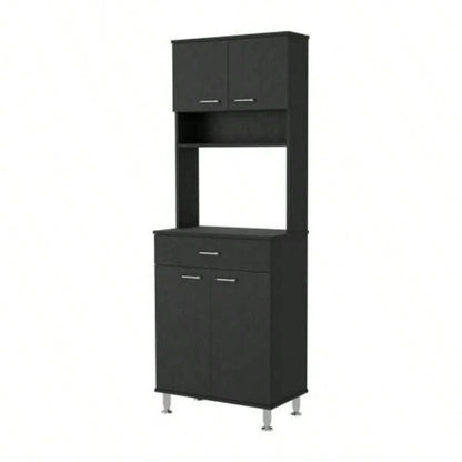 Bay Area Pantry, Two Door Cabinets, One Drawer, Four Adjustable Metal