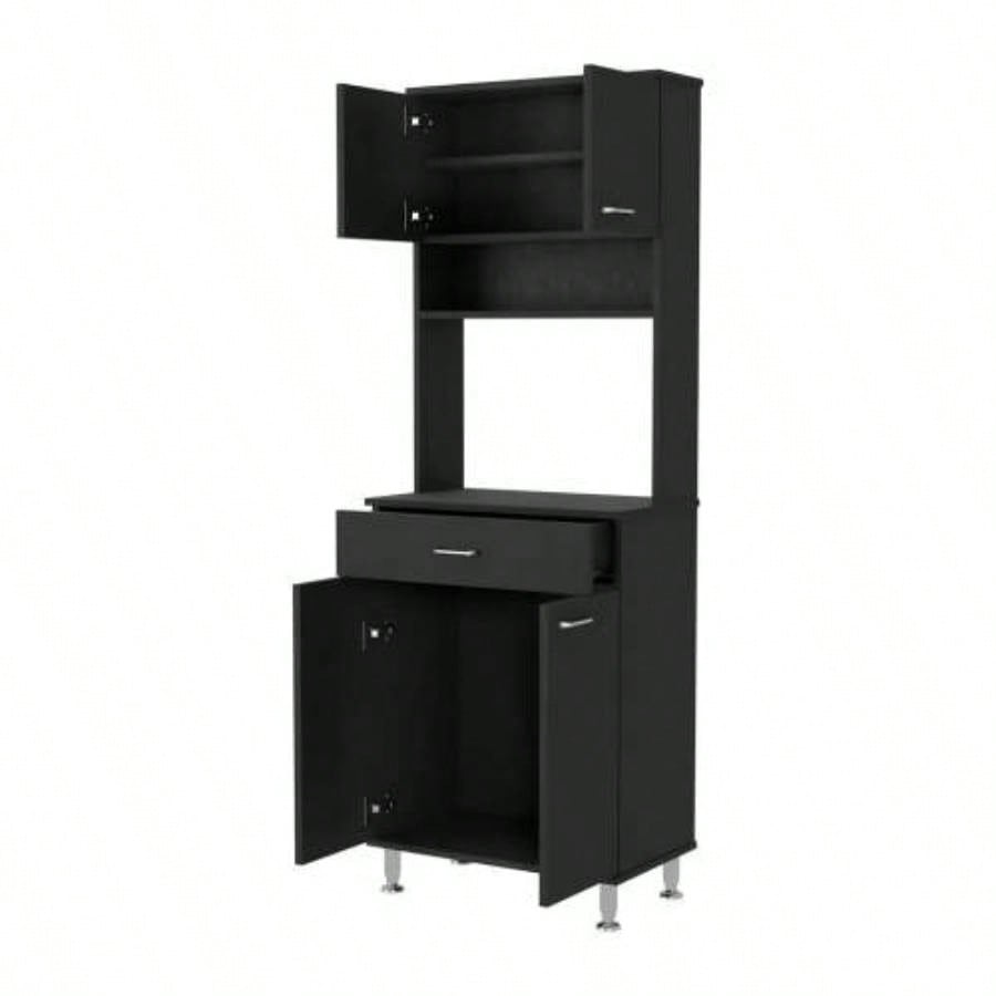 Bay Area Pantry, Two Door Cabinets, One Drawer, Four Adjustable Metal