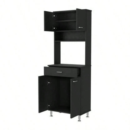 Bay Area Pantry, Two Door Cabinets, One Drawer, Four Adjustable Metal