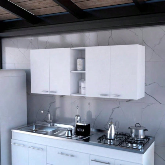 Winslow 150 Wall Cabinet, Four Doors, Two Divisions, Two Shelves