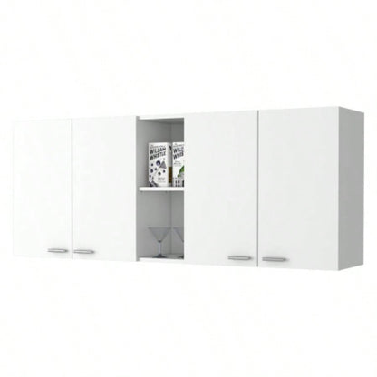 Winslow 150 Wall Cabinet, Four Doors, Two Divisions, Two Shelves
