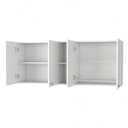 Winslow 150 Wall Cabinet, Four Doors, Two Divisions, Two Shelves