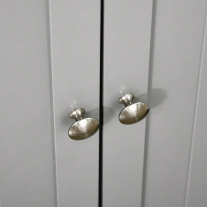 HOMCOM 41 Kitchen Pantry Storage Cabinet, Freestanding Kitchen Cabinet with 12 Door Shelves, Double Doors, 5 - tier Shelving and Adjustable Shelves, Paper Gray