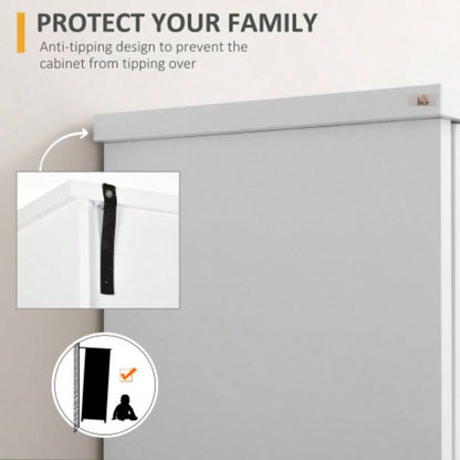 HOMCOM 70.75 Farmhouse Kitchen Pantry Cabinet, Freestanding Tall Storage Cabinet with 4 Barn Doors and Adjustable Shelves Dining Room, White