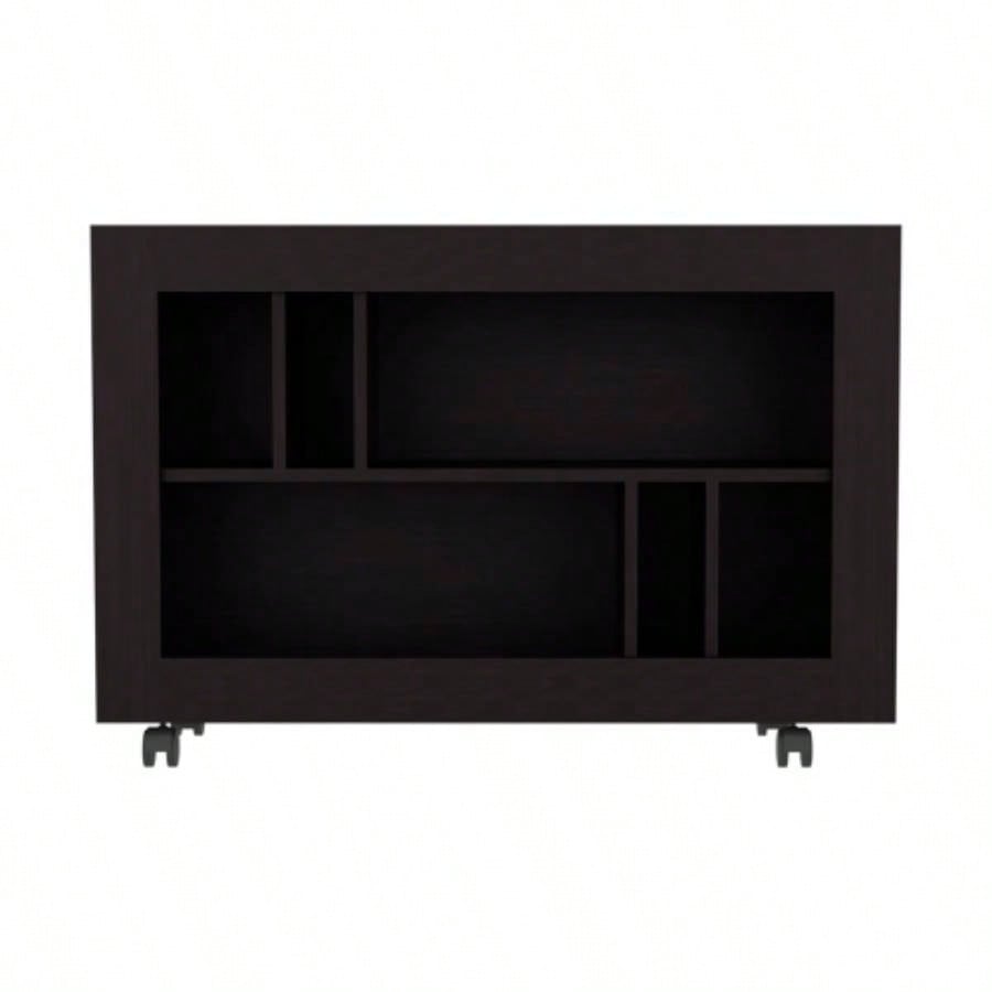 Console Table Cart, 5 Shelves, 4 Casters