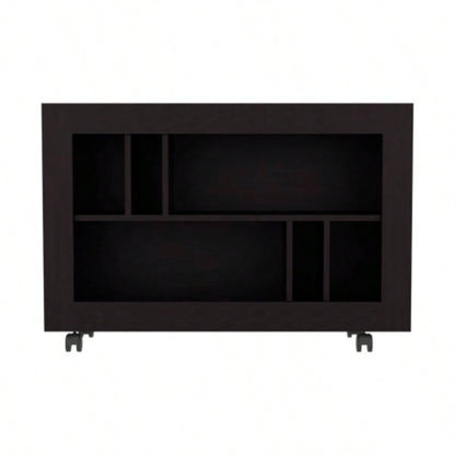 Console Table Cart, 5 Shelves, 4 Casters