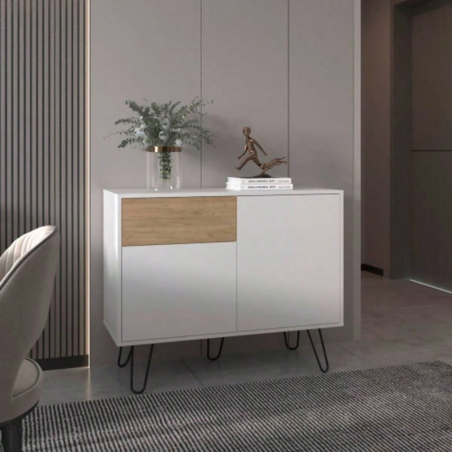 Sideboard, 2 Doors, 1 Drawer, 4 Shelves