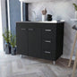 Darien melamine base cabinet, three drawers and stainless steel top.