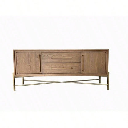 Metal Base Latte Sideboard