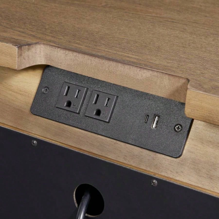 Metal Base Latte Sideboard