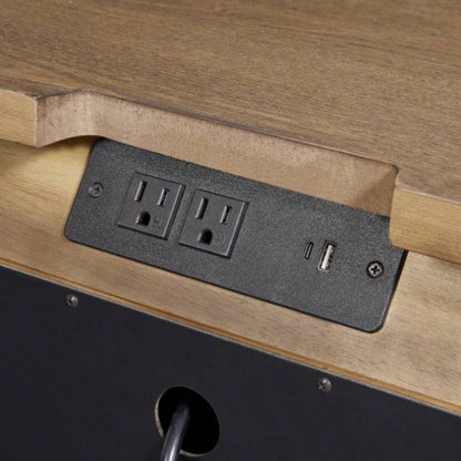 Metal Base Latte Sideboard