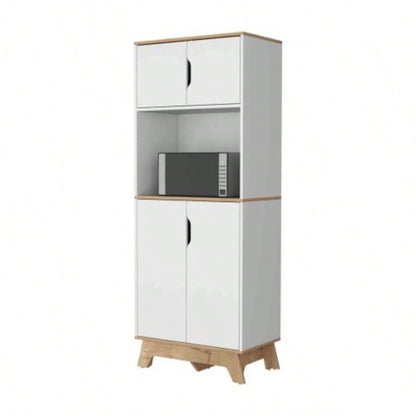 Brussel Microwave Pantry Cabinet, Top Double Door Cabinet, Countertop Surface