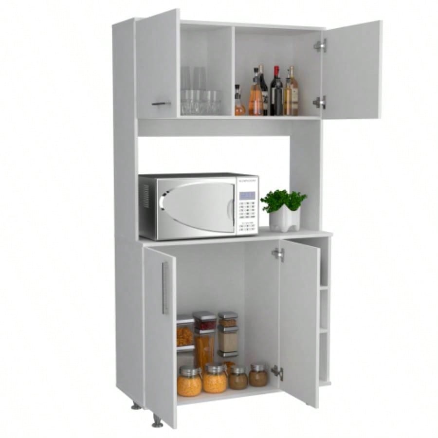 Colorado Pantry Cabinet, Three Open Shelves