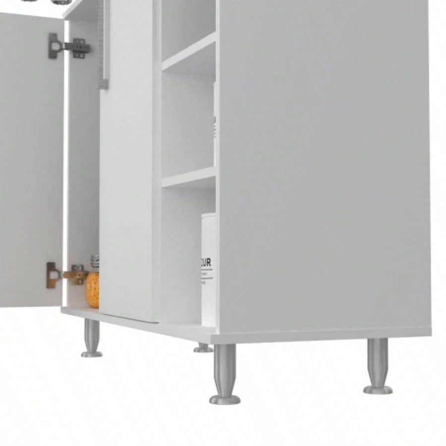 Colorado Pantry Cabinet, Three Open Shelves