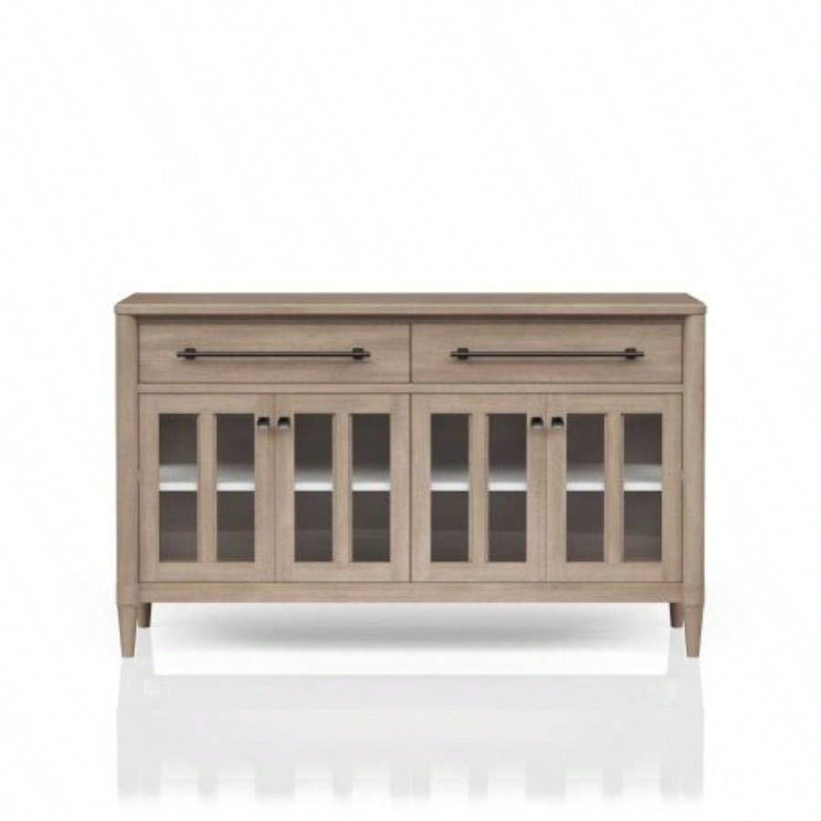 Power Raedy Buffet with Glass Cabinet Doors