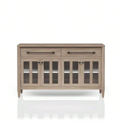 Power Raedy Buffet with Glass Cabinet Doors