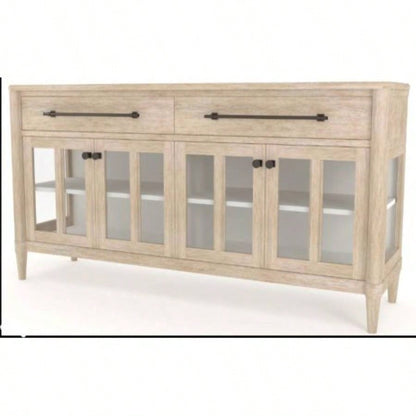 Power Raedy Buffet with Glass Cabinet Doors