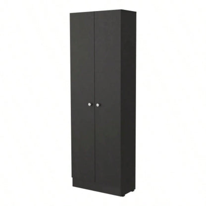 Buxton Rectangle 2 - Door Storage Tall Cabinet Black Wengue