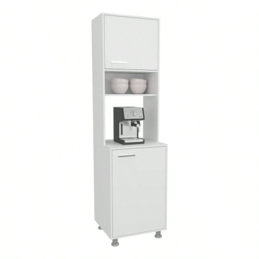 Kitchen Pantry, 2 Doors, 4, 5 Shelves, White