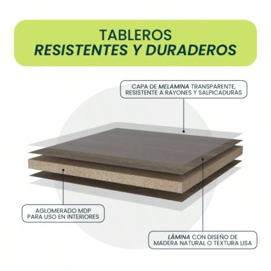 FM FURNITURE Cope kitchen Pantry in melamine with 2 doors and 1 drawer, ivory/ natural Oak