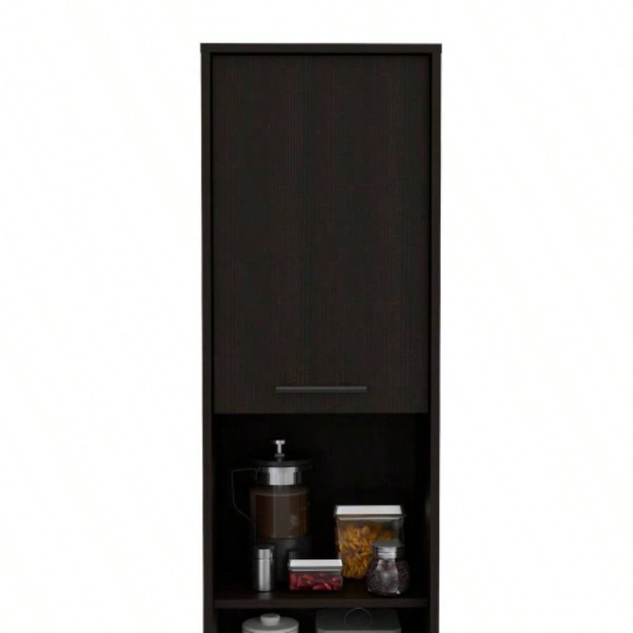 Sheffield 2 - Door Pantry Cabinet, with Two 2 - Cabinet Spaces and Two Open Shelves