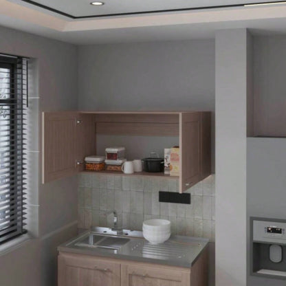 Nakya Kitchen Wall Cabinet with 2 Doors, White Oak