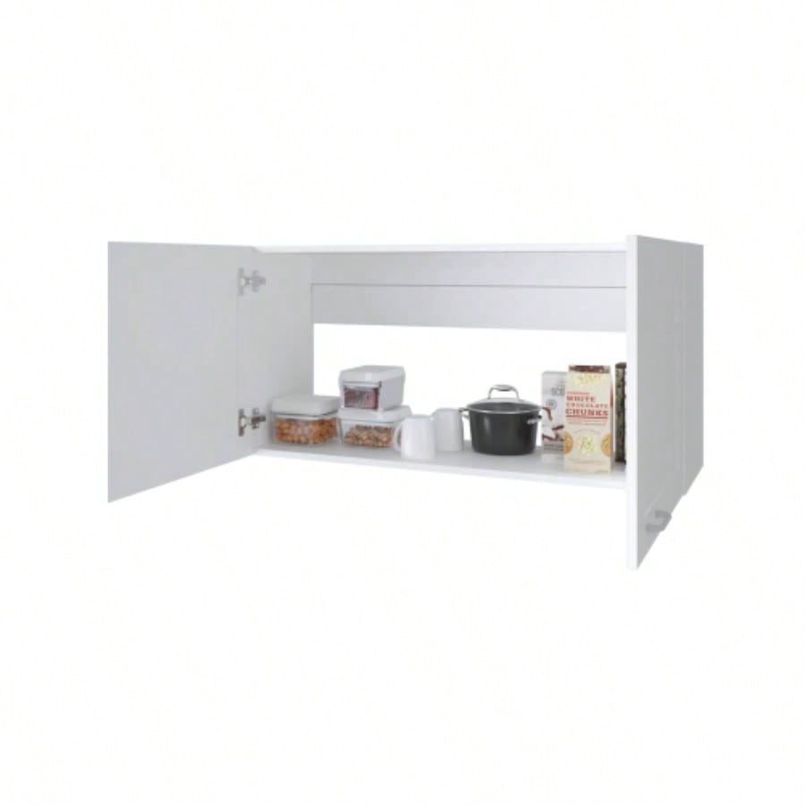 FM FURNITURE Nakya Kitchen Wall Cabinet with 2 Doors, White