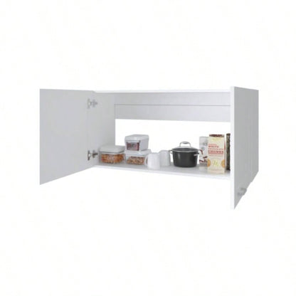 FM FURNITURE Nakya Kitchen Wall Cabinet with 2 Doors, White