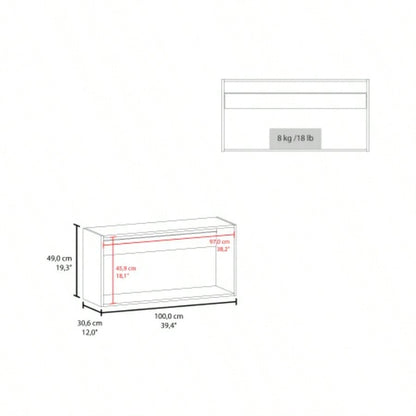 Nakya Kitchen Wall Cabinet with 2 Doors, White Oak