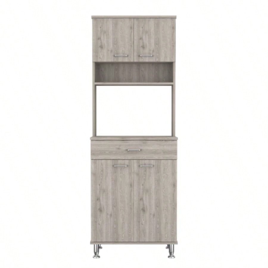 Bay Area Pantry, Two Door Cabinets, One Drawer, Four Adjustable Metal