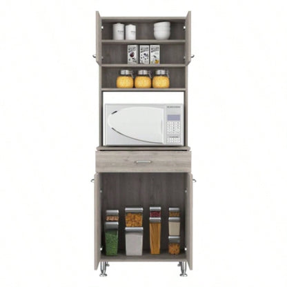 Bay Area Pantry, Two Door Cabinets, One Drawer, Four Adjustable Metal