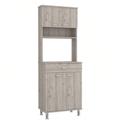 Bay Area Pantry, Two Door Cabinets, One Drawer, Four Adjustable Metal