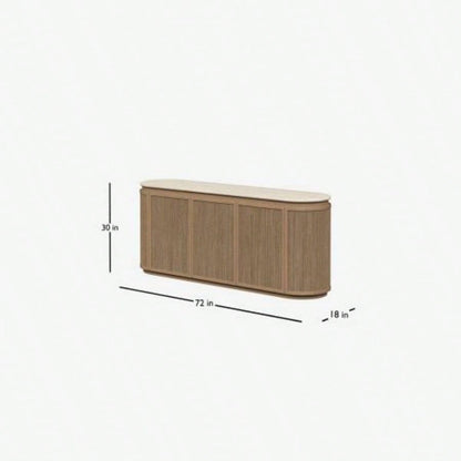 Stone Top and Rope Front Server