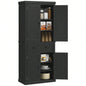 HOMCOM 72 Kitchen Pantry, Tall Storage Cabinet, Freestanding Cupboard with Drawer, Doors and Adjustable Shelves, Black