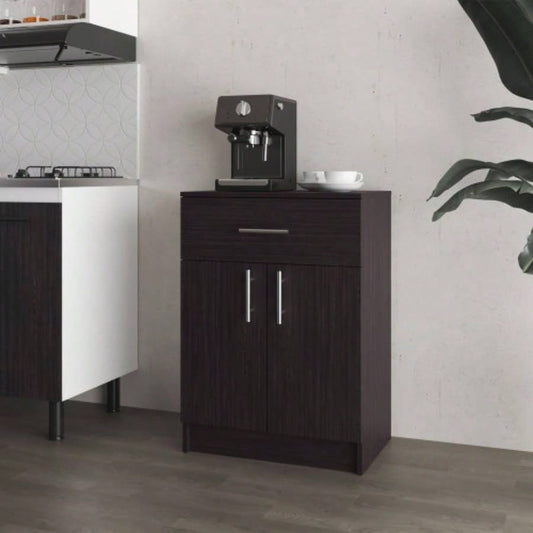 Cope kitchen Pantry in melamine with 2 doors and 1 drawer, Wengue