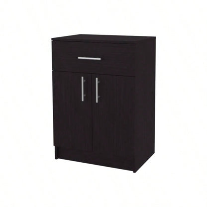 Cope kitchen Pantry in melamine with 2 doors and 1 drawer, Wengue