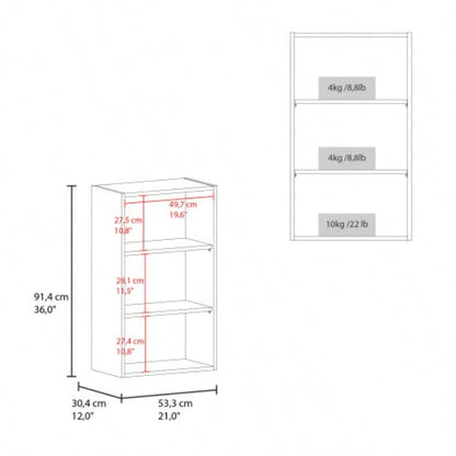 Guadalupe Wall Cabinet in Melamine with Open Storage, Black