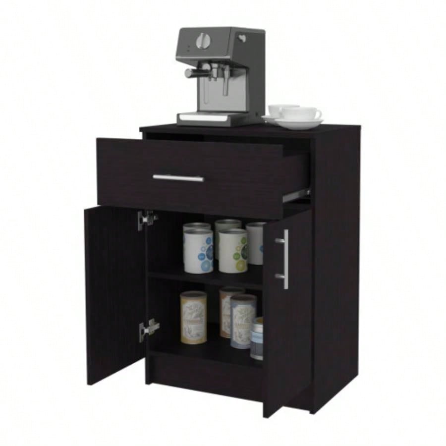 Cope kitchen Pantry in melamine with 2 doors and 1 drawer, Wengue