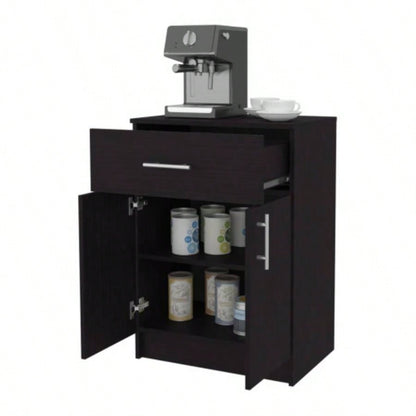 Cope kitchen Pantry in melamine with 2 doors and 1 drawer, Wengue