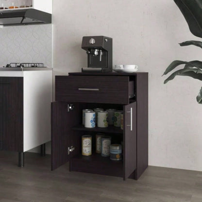 Cope kitchen Pantry in melamine with 2 doors and 1 drawer, Wengue