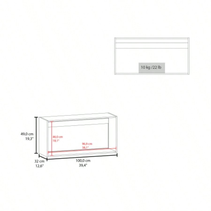 Napoles 39 Double Door Wall Cabinet White