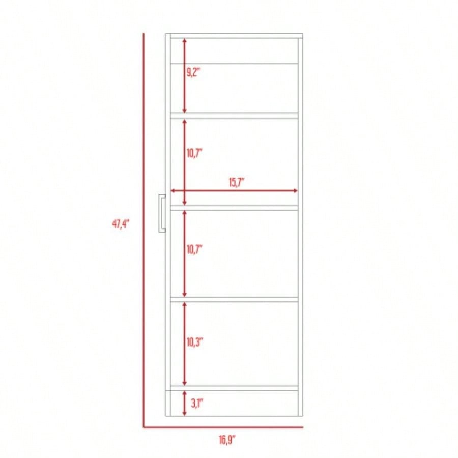 Richmond Rectangle Pantry Cabinet White