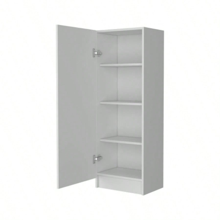 Miami Single Door Pantry, Four Shelves