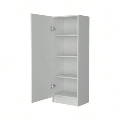 Miami Single Door Pantry, Four Shelves