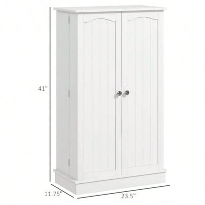 HOMCOM Kitchen Pantry Storage Cabinet/ 5 - tier Shelving, 12 Spice Racks