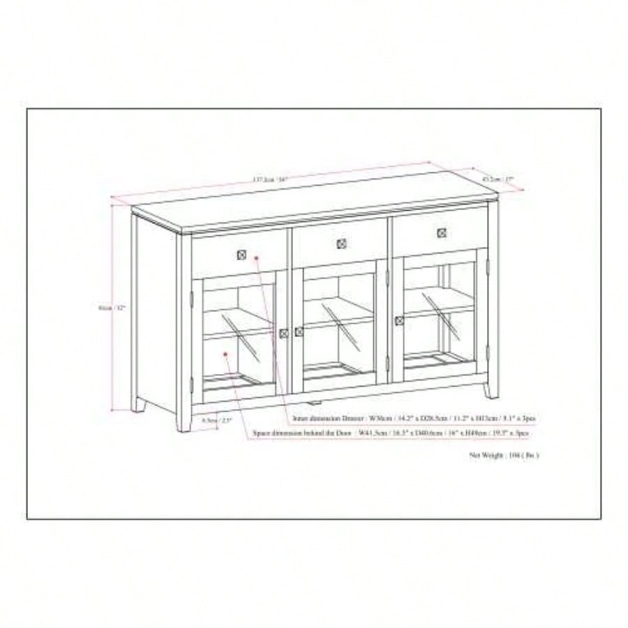 Cosmopolitan - Sideboard Buffet - Medium Brown