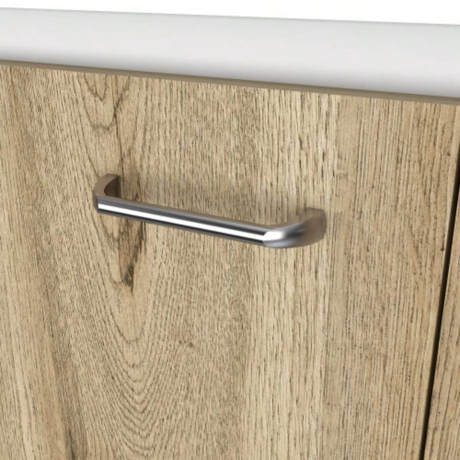 Utility Sink, Double Door Cabinet, Stainless Steel Countertop